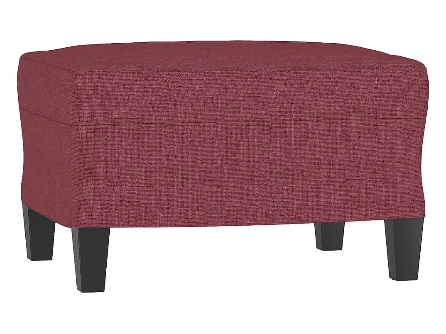 Sillón con reposapiés Tejido rojo burdeos 60 cm