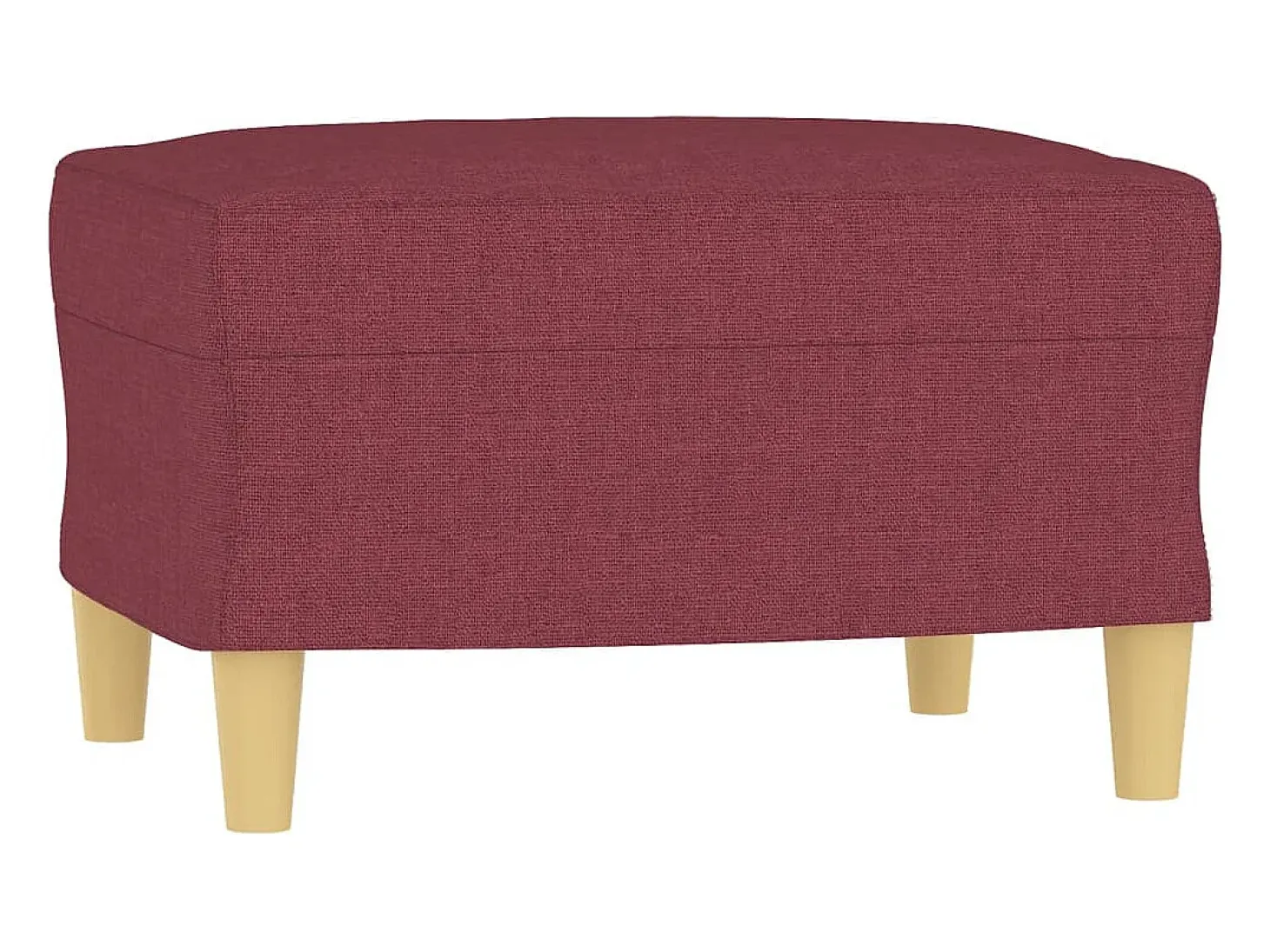 Sillón con reposapiés Tejido rojo burdeos 60 cm