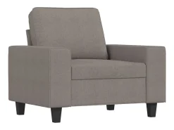 Sillón con reposapiés Tela Taupe 60 cm