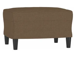 Sillón con reposapiés Tela Marrón 60 cm