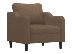 Sillón con reposapiés Tela Marrón 60 cm