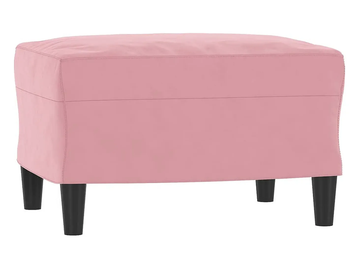 Sillón con reposapiés Terciopelo Rosa 60 cm