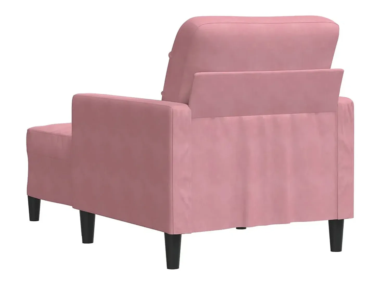 Sillón con reposapiés Terciopelo Rosa 60 cm