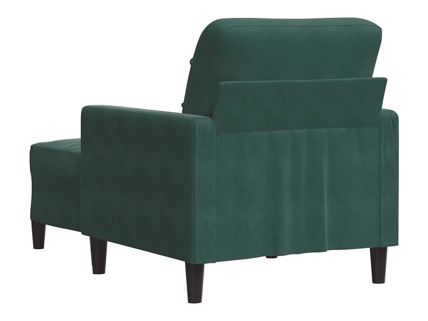 Sillón con reposapiés Verde oscuro 60 cm Terciopelo