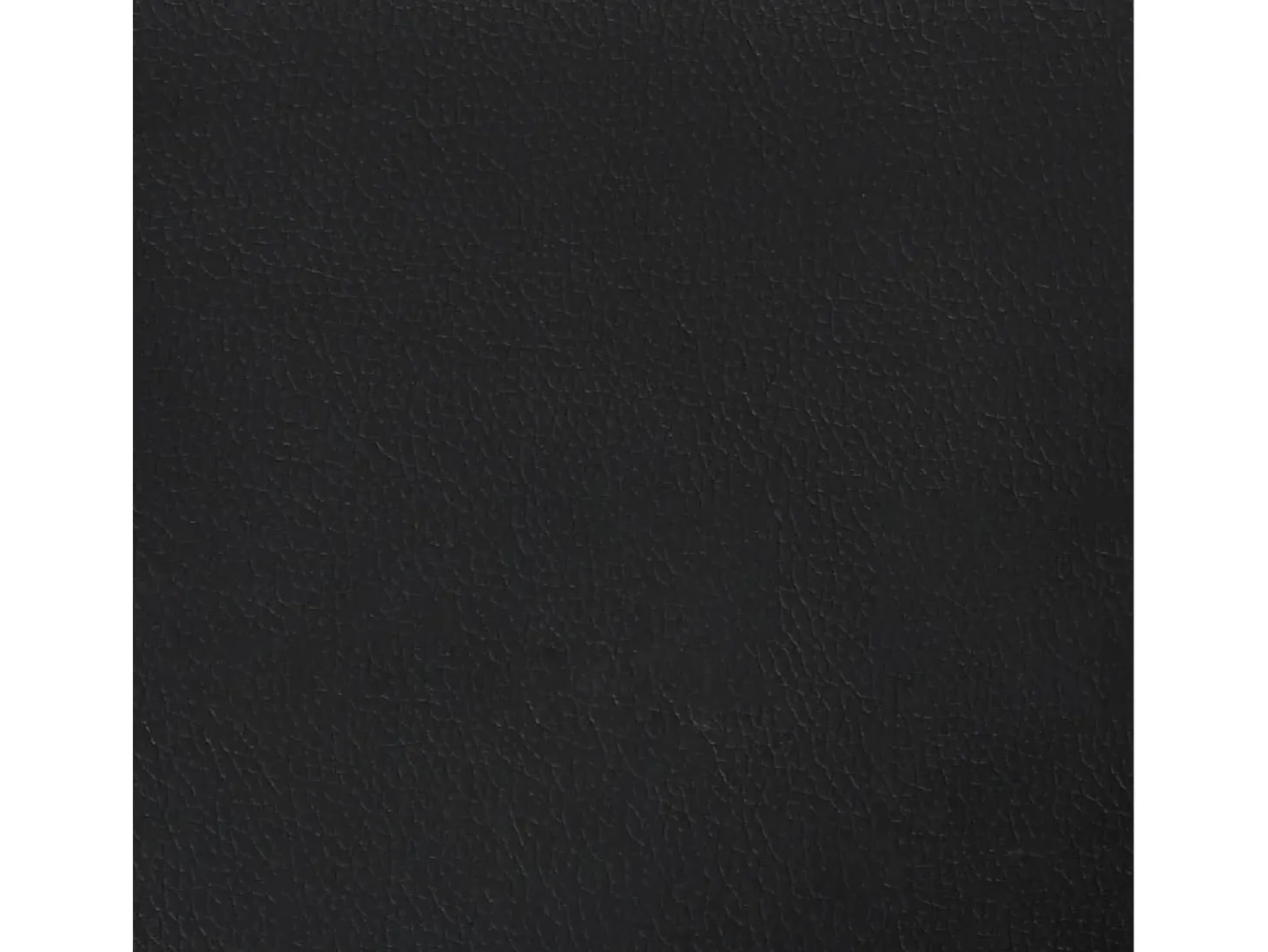 Sillón con taburete cuero sintético negro 60 cm