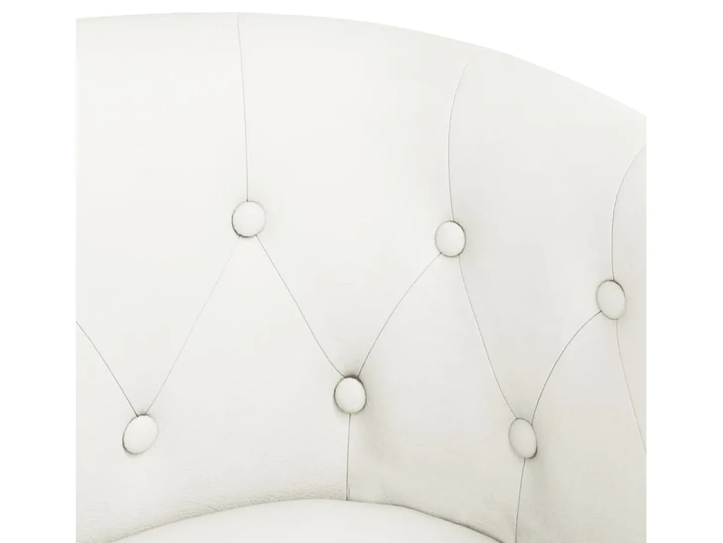 Sillón con taburete cuero sintético blanco