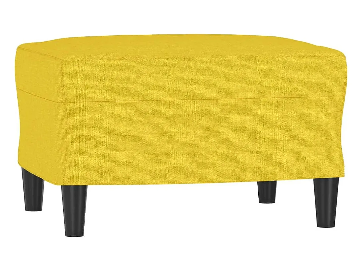 Sillón con taburete tela amarillo claro 60 cm