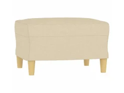 Sillón con taburete tela crema 60 cm ES327129
