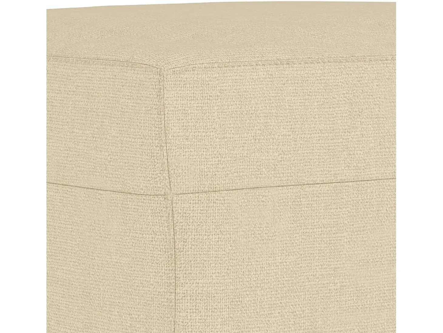 Sillón con taburete tela crema 60 cm