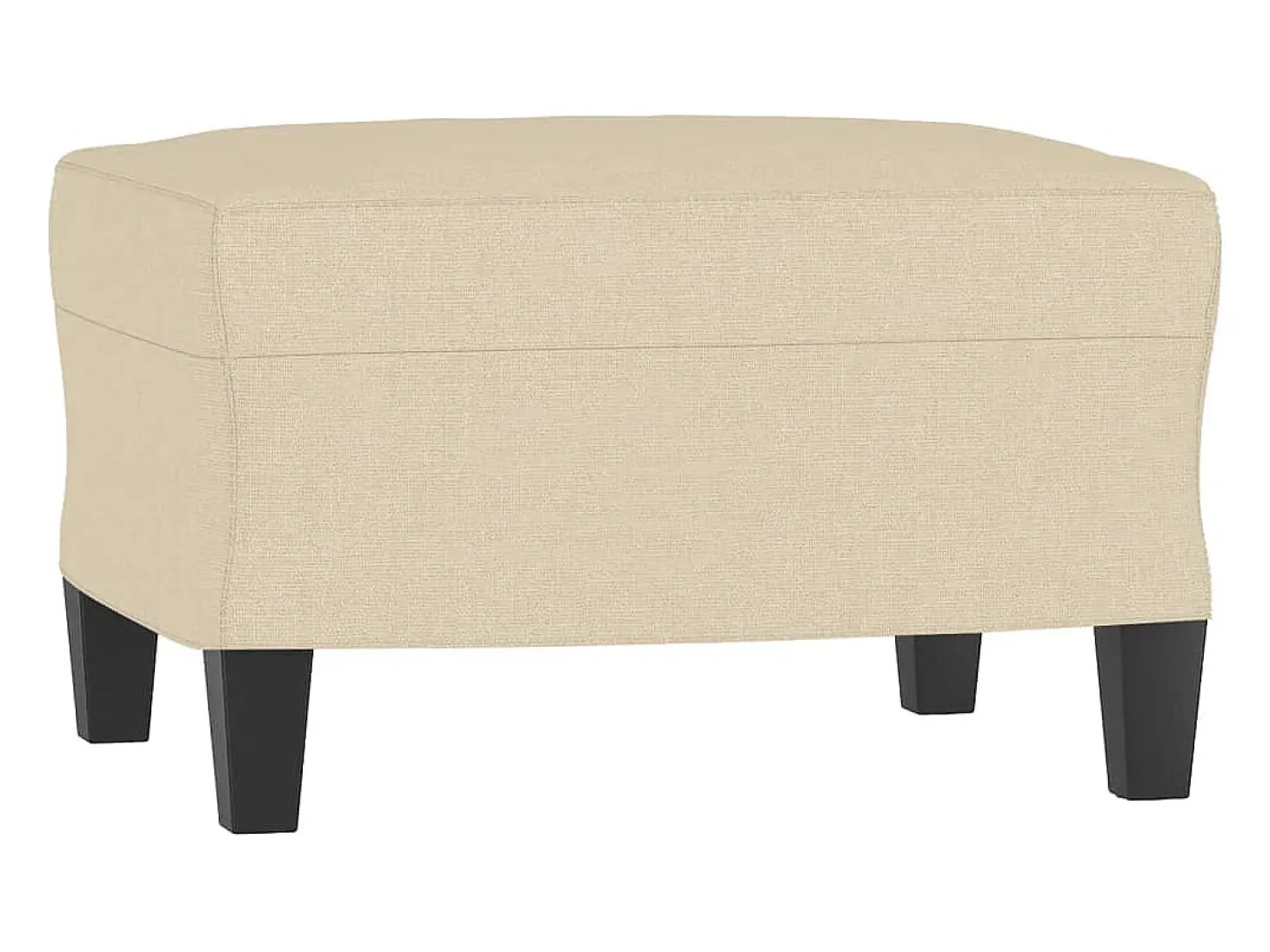 Sillón con taburete tela crema 60 cm