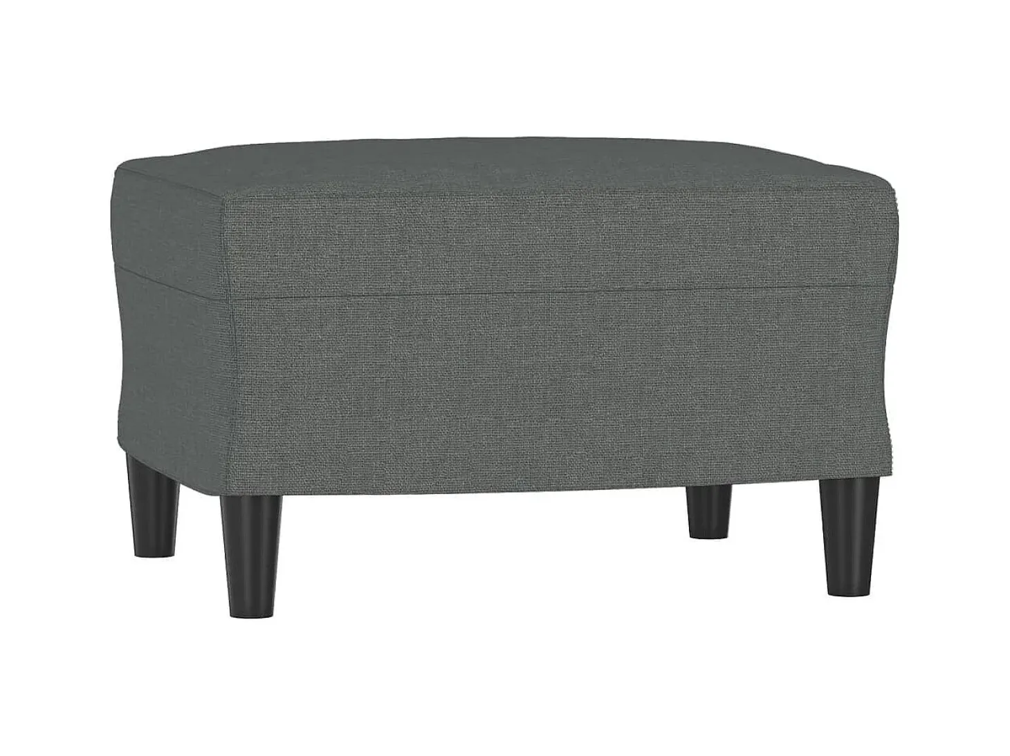 Sillón con taburete tela gris oscuro 60 cm