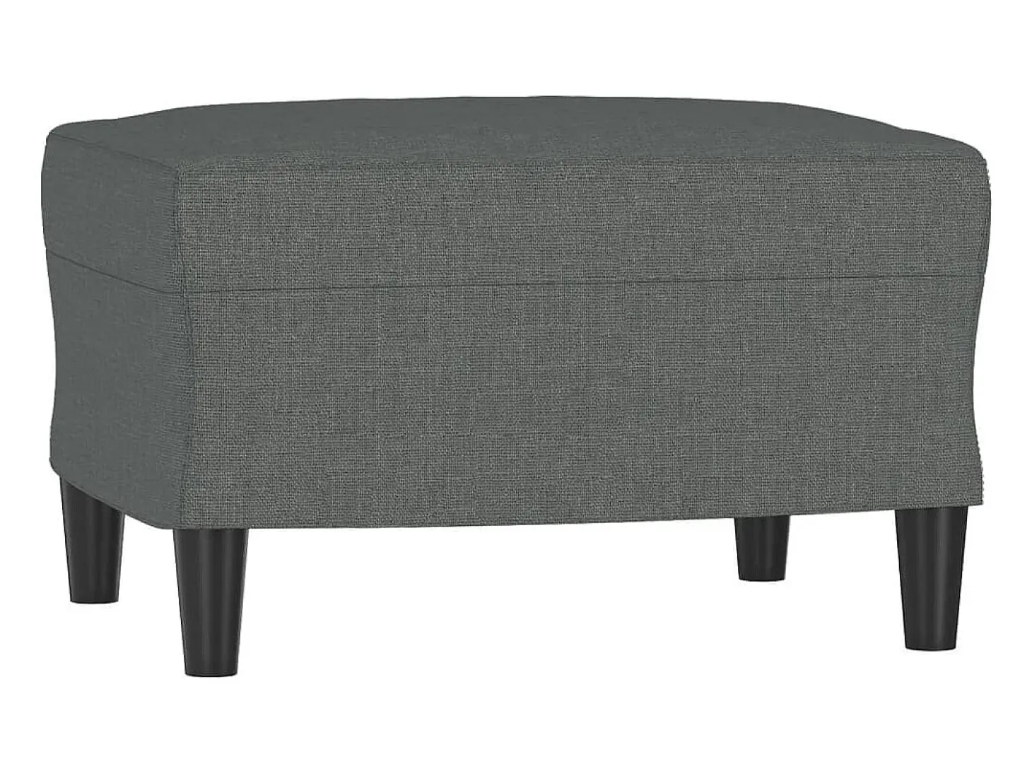 Sillón con taburete tela gris oscuro 60 cm