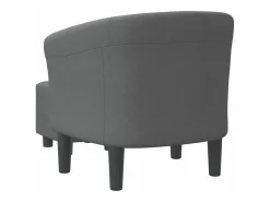 Sillón con taburete tela gris oscuro