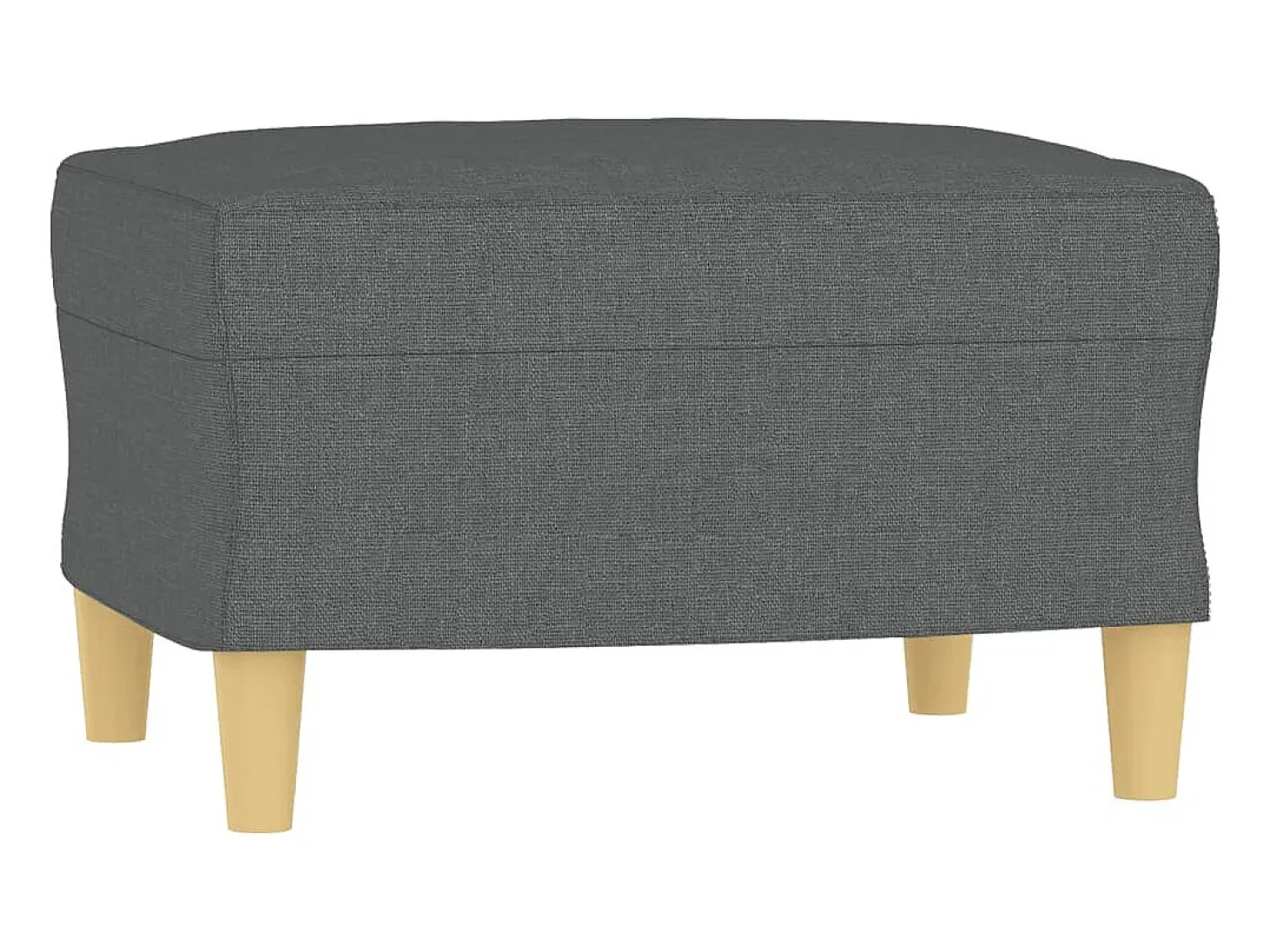 Sillón con taburete tela gris oscuro 60 cm