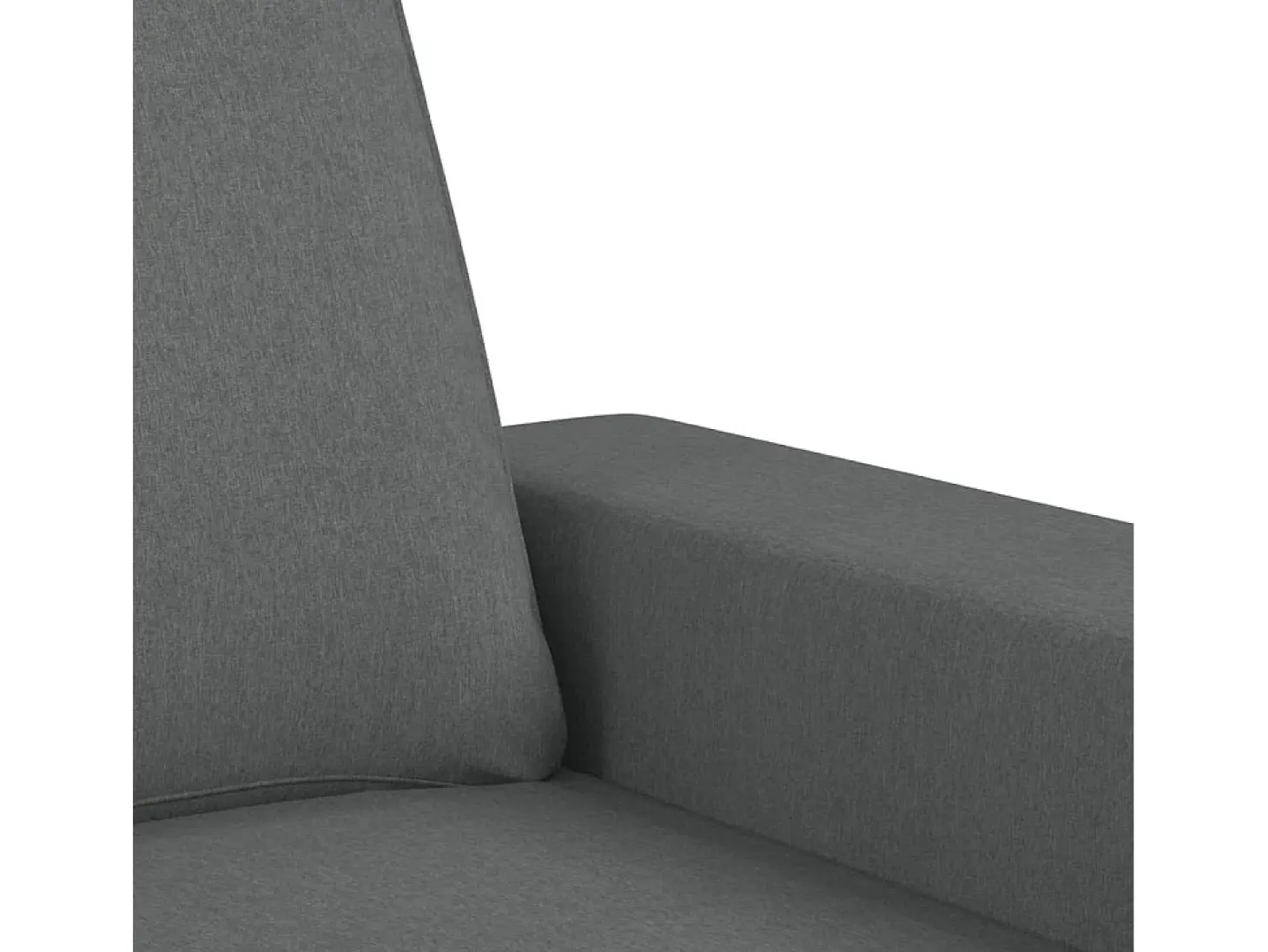 Sillón con taburete tela gris oscuro 60 cm