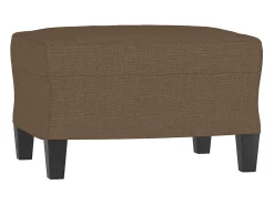 Sillón con taburete tela marrón 60 cm