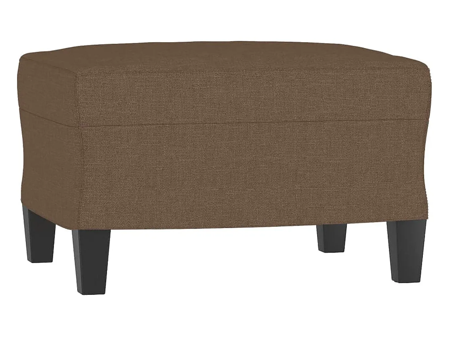 Sillón con taburete tela marrón 60 cm