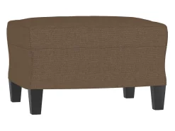 Sillón con taburete tela marrón 60 cm