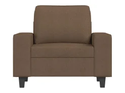 Sillón con taburete tela marrón 60 cm