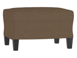 Sillón con taburete tela marrón 60 cm