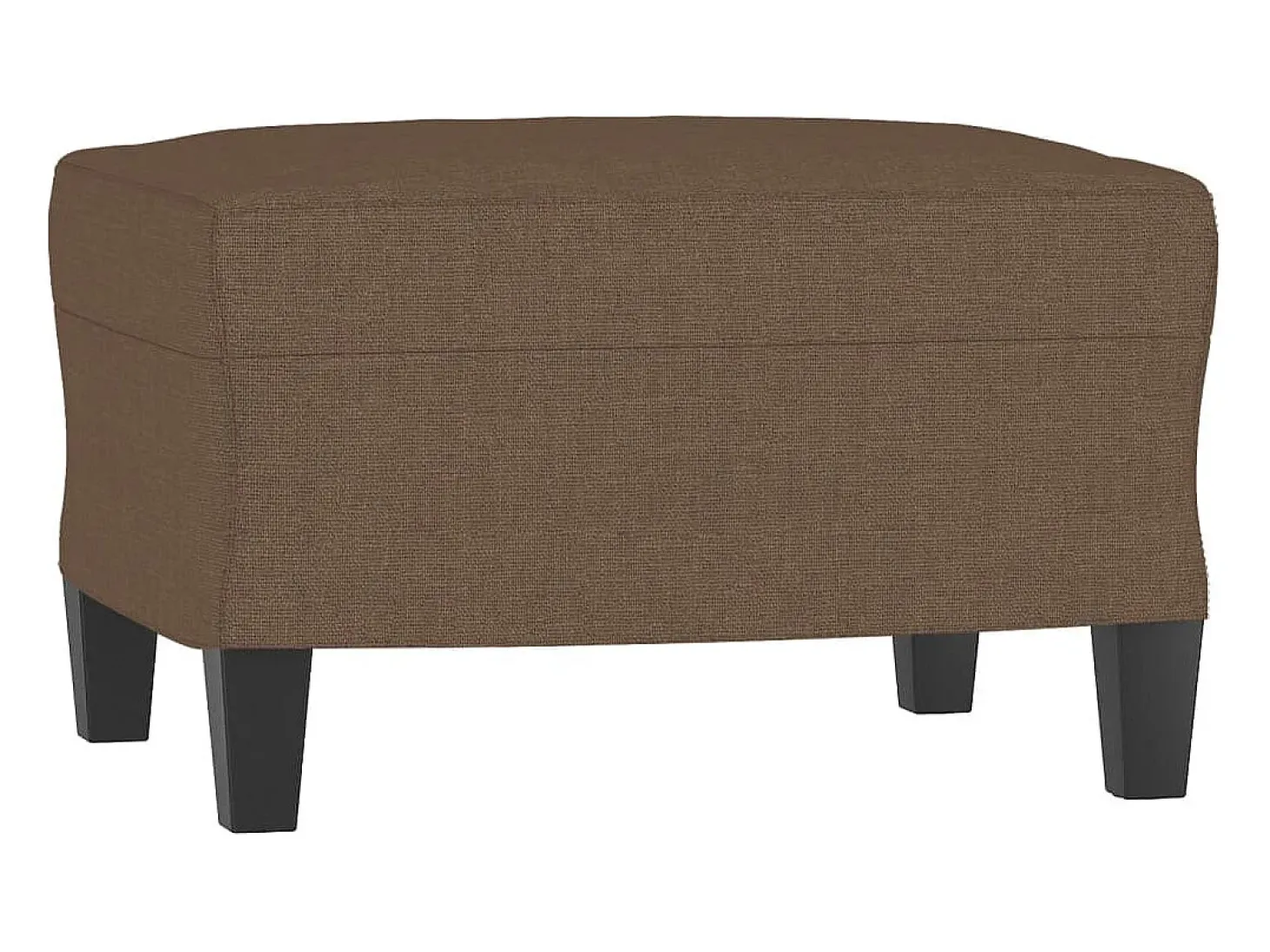 Sillón con taburete tela marrón 60 cm