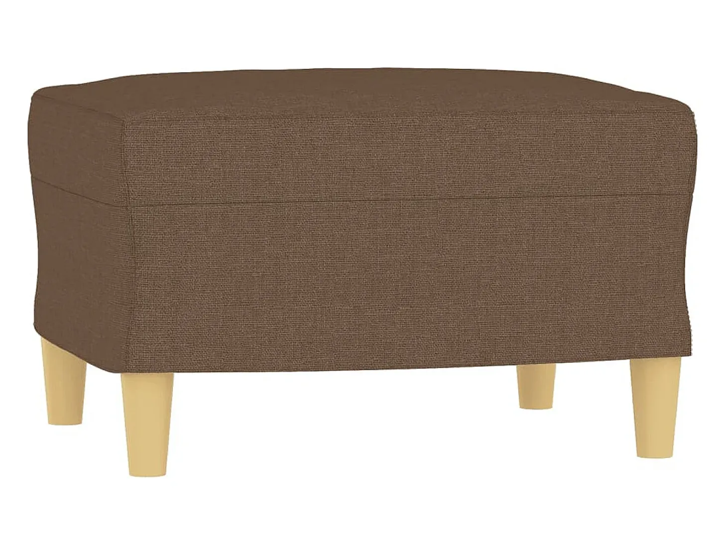 Sillón con taburete tela marrón 60 cm
