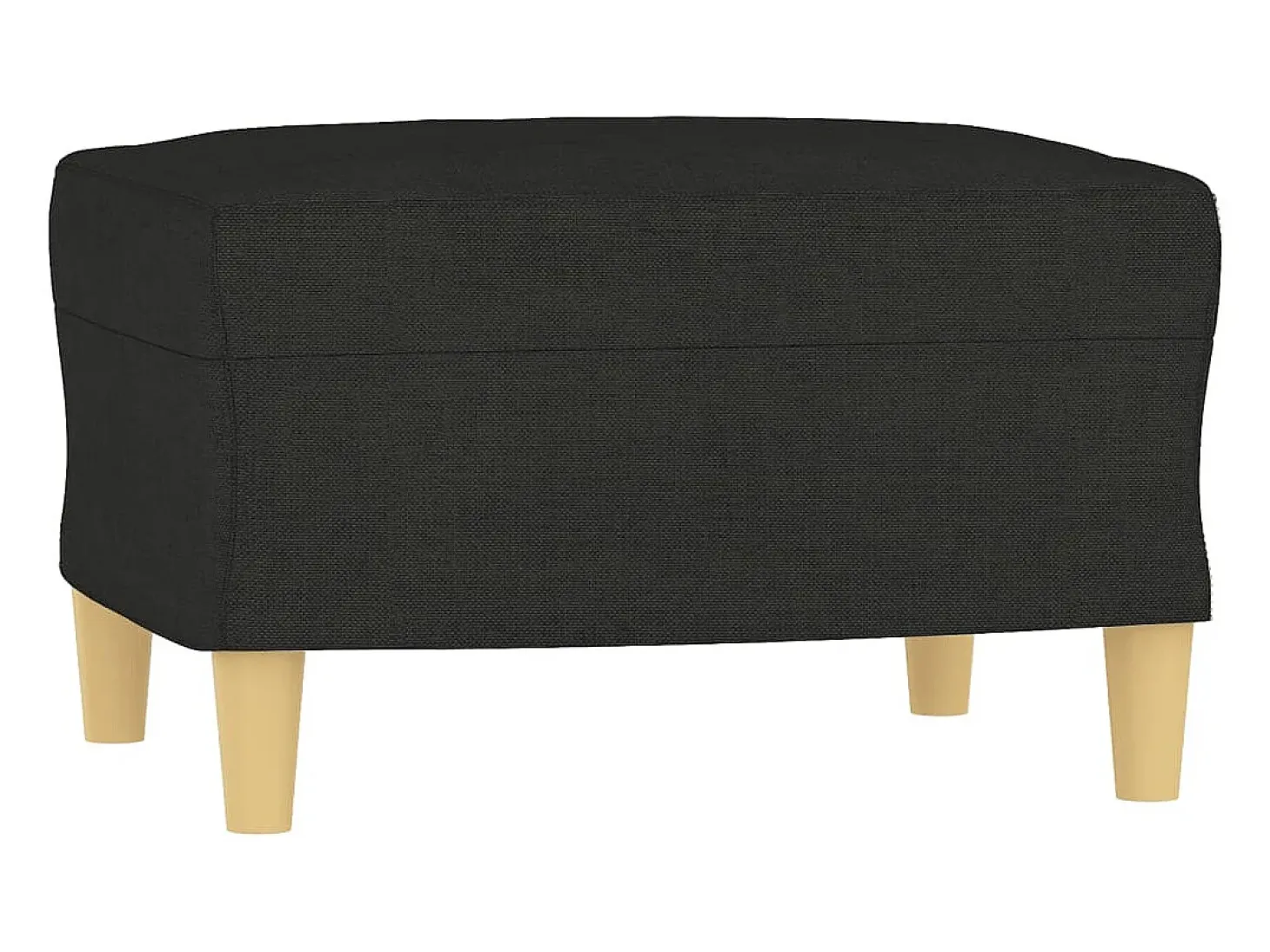 Sillón con taburete tela negro 60 cm