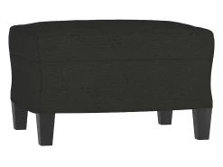 Sillón con taburete tela negro 60 cm ES61277