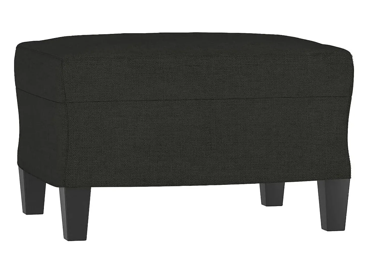 Sillón con taburete tela negro 60 cm ES61277