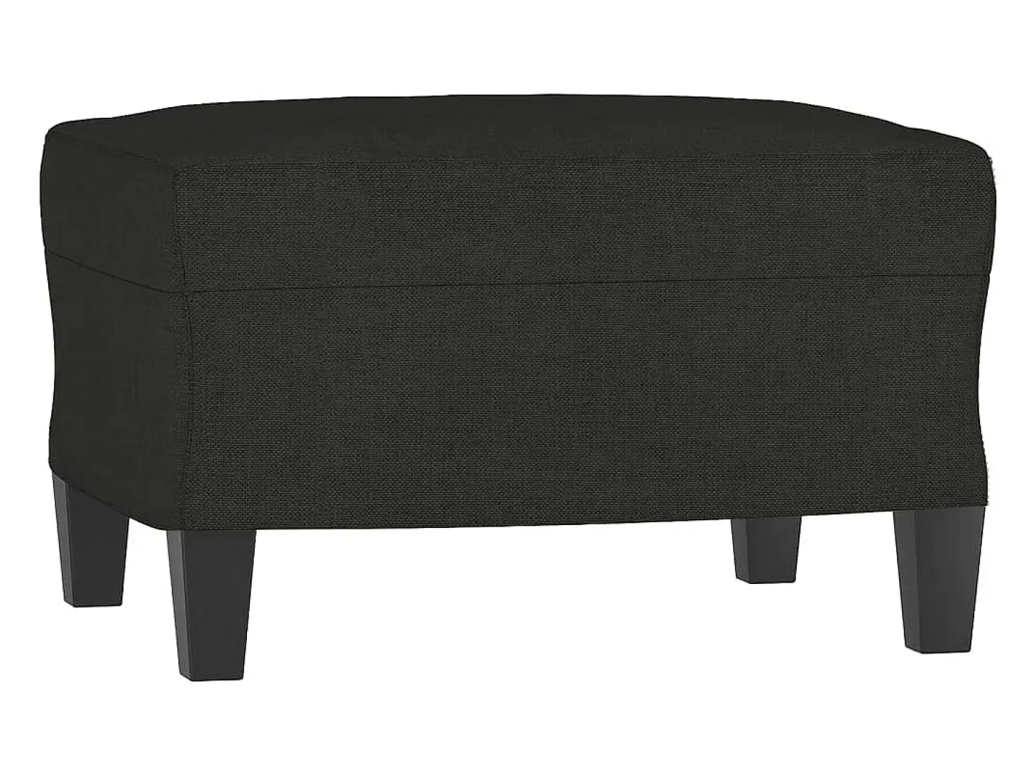 Sillón con taburete tela negro 60 cm