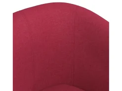 Sillón con taburete tela rojo tinto