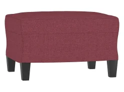 Sillón con taburete tela rojo tinto 60 cm