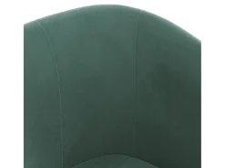 Sillón con taburete terciopelo verde oscuro