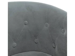 Sillón con taburete terciopelo gris oscuro