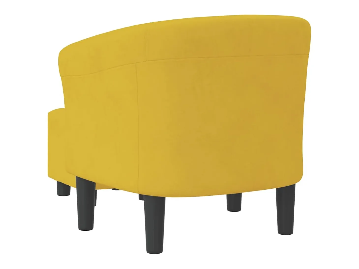 Sillón con taburete terciopelo amarillo