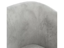Sillón con taburete terciopelo gris claro