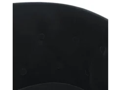 Sillón con taburete terciopelo negro