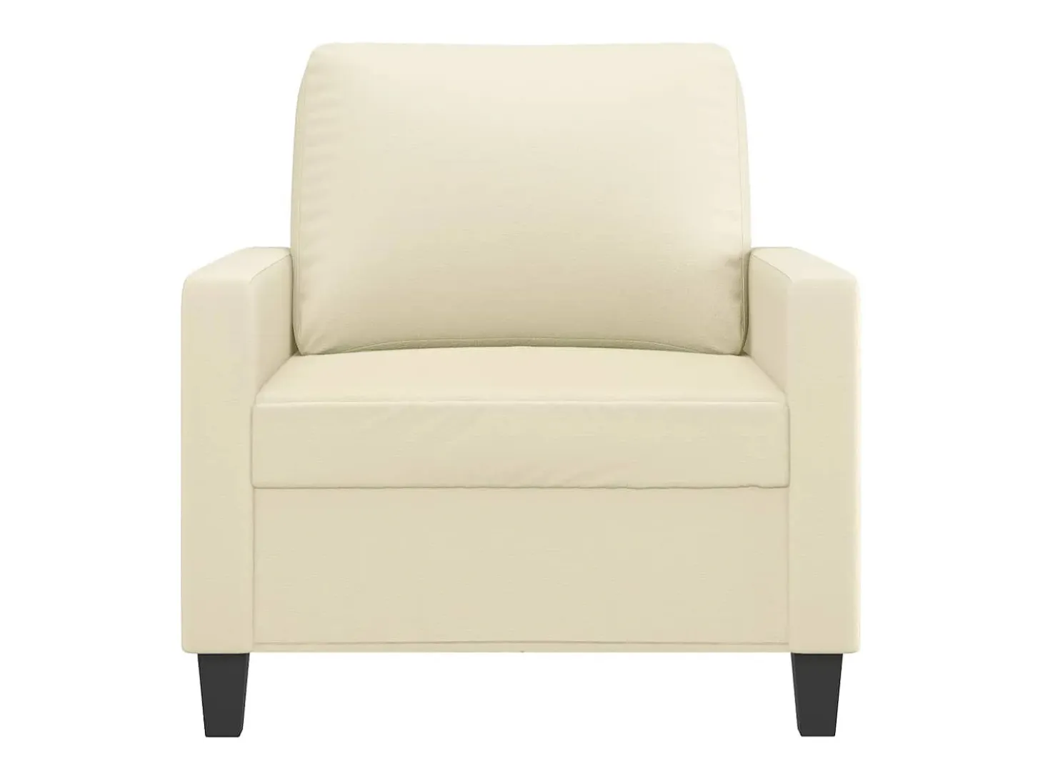 Sillón Crema 60 cm Piel Sintética
