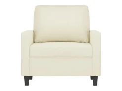 Sillón Crema 60 cm Terciopelo