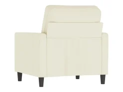 Sillón Crema 60 cm Terciopelo