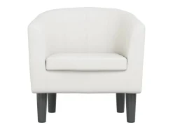 Sillón cuero sintético blanco
