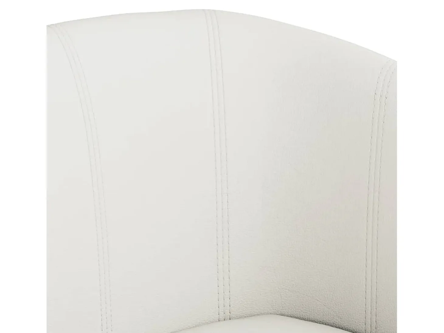 Sillón cuero sintético blanco