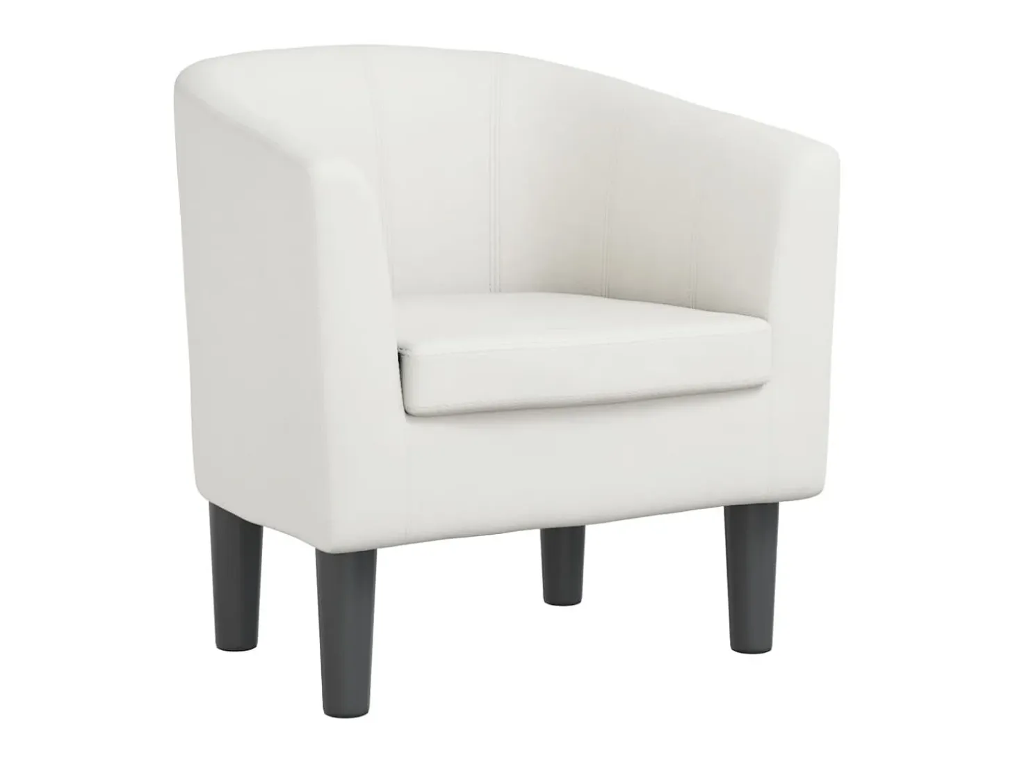 Sillón cuero sintético blanco ES78256