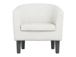 Sillón cuero sintético blanco ES78256