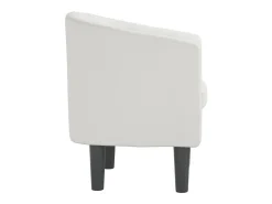 Sillón cuero sintético blanco ES78256
