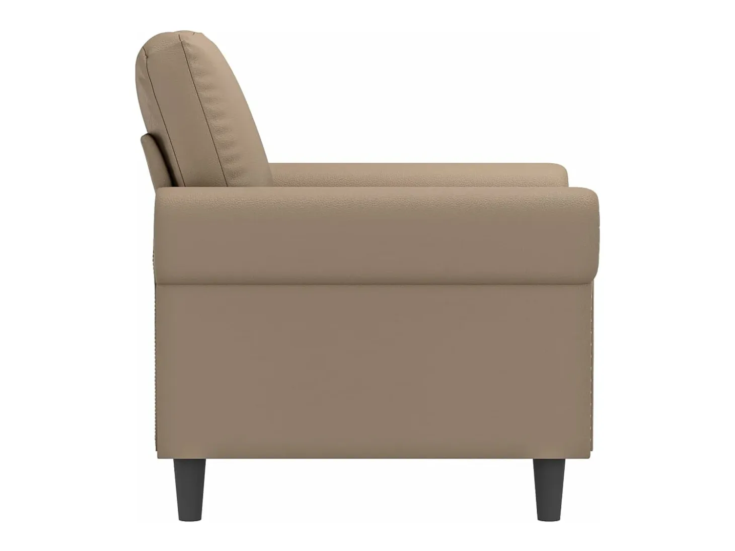 Sillón cuero sintético color capuchino 60 cm