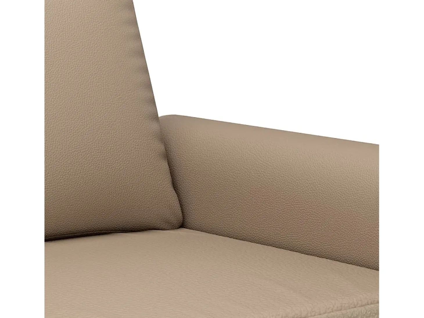 Sillón cuero sintético color capuchino 60 cm