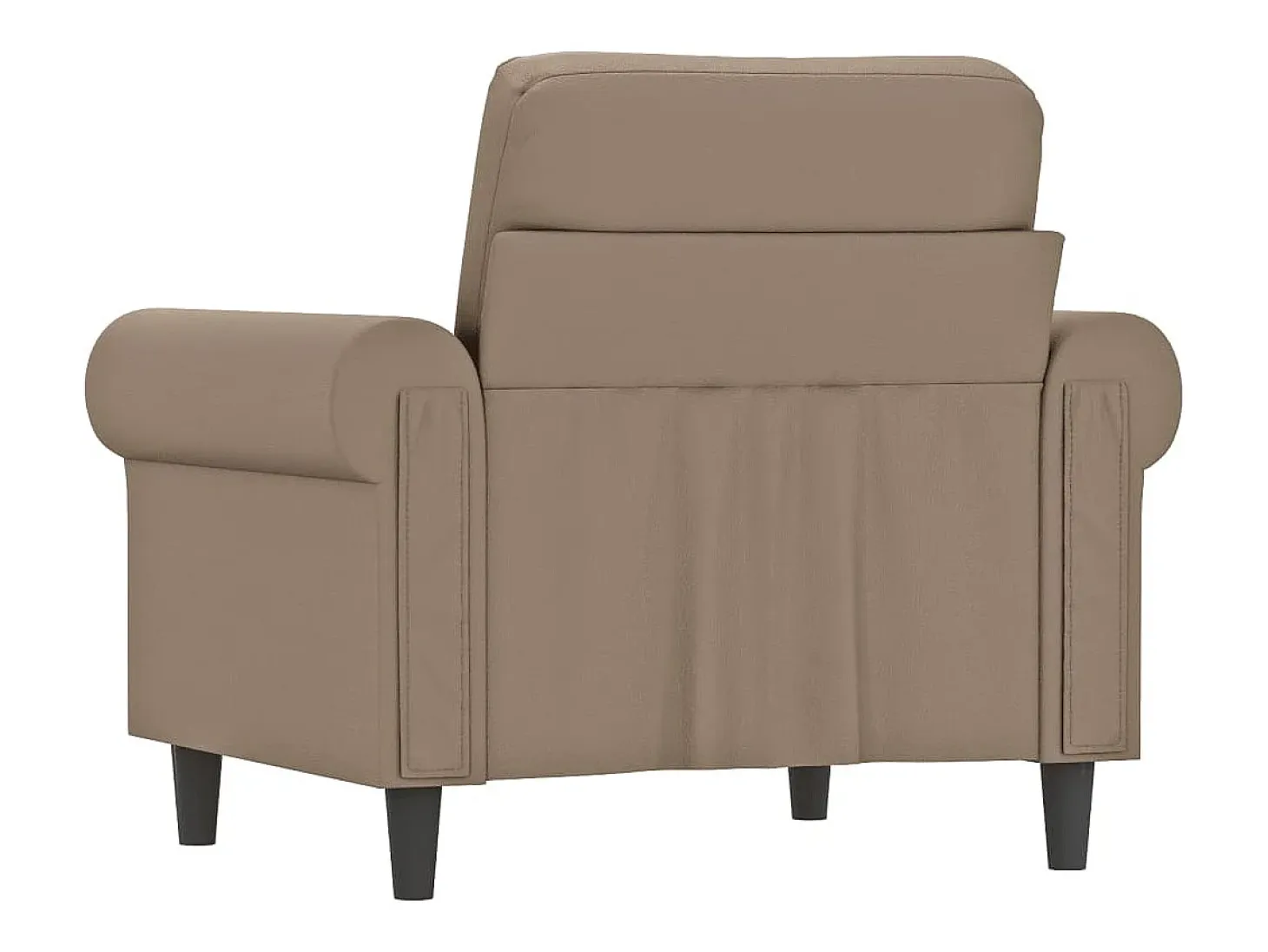 Sillón cuero sintético color capuchino 60 cm