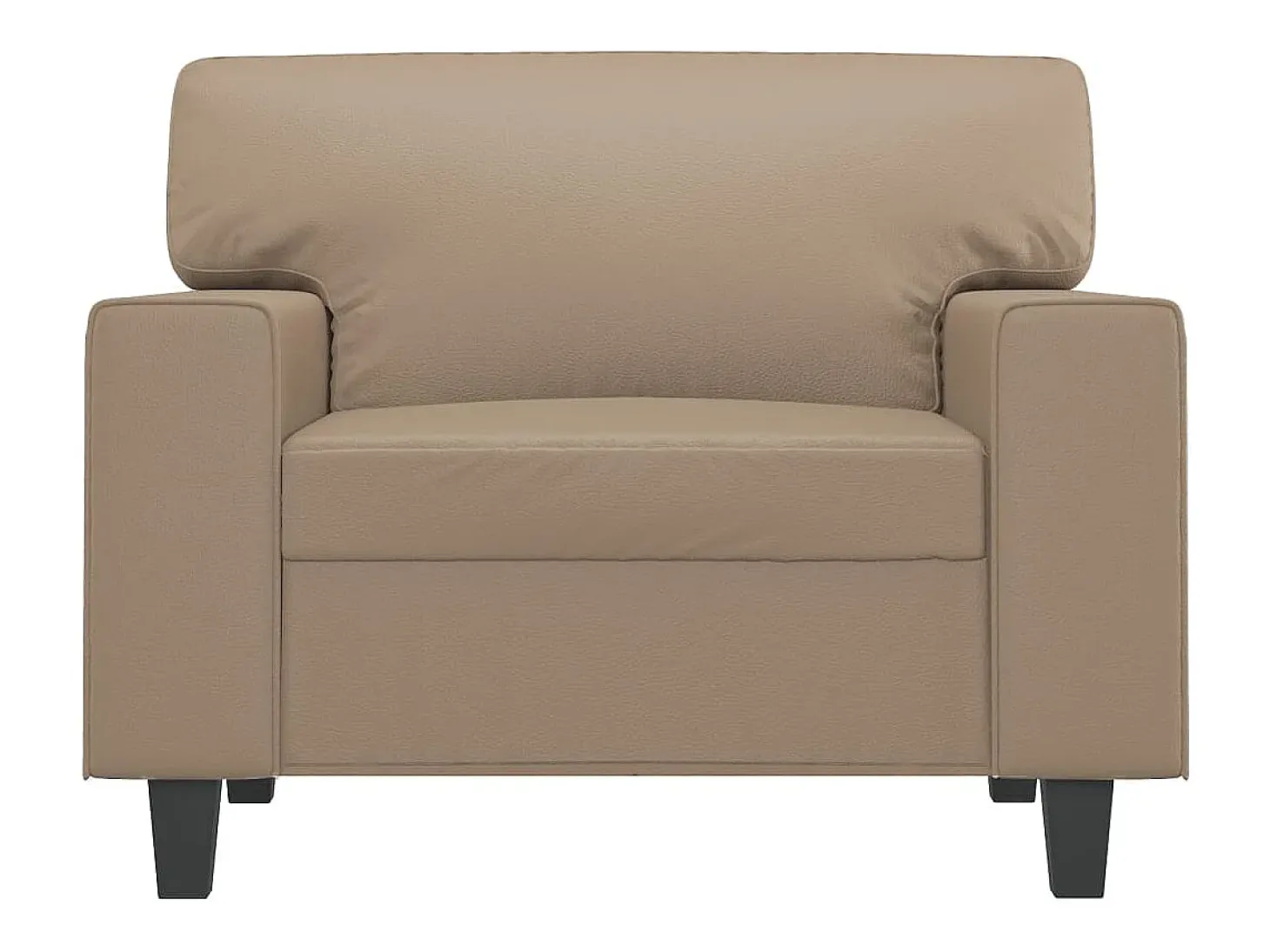 Sillón cuero sintético color capuchino 60 cm