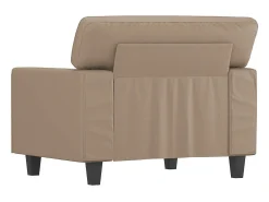 Sillón cuero sintético color capuchino 60 cm
